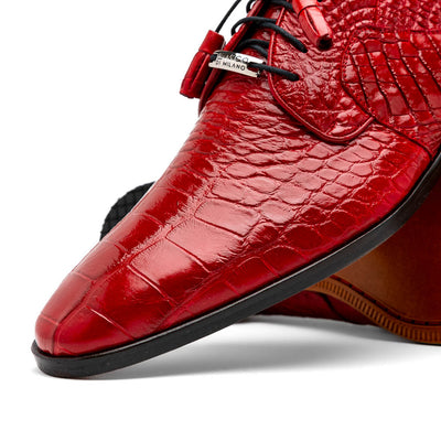 Marco Di Milano Fitipaldi Red Alligator Derby Shoe 3 FITIPALDI_ALLIGATOR_RED_8  - from alligatorwarehouse.com