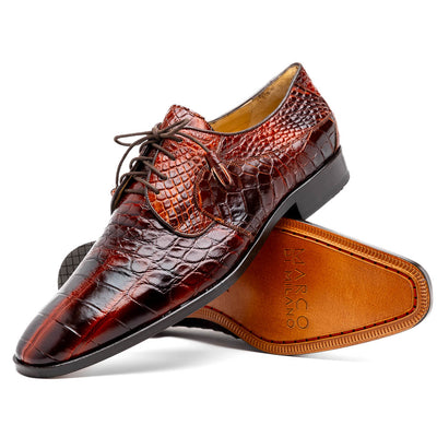 Marco Di Milano Fitipaldi Rustic Cognac Alligator Derby Shoe 2 FITIPALDI_ALLIGATOR_RUSTIC COGNAC_8.5  - from alligatorwarehouse.com