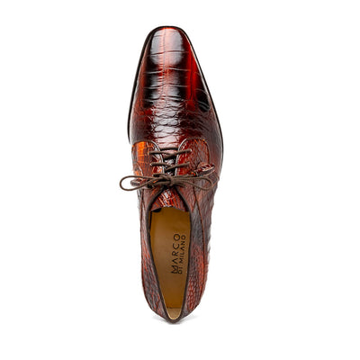 Marco Di Milano Fitipaldi Rustic Cognac Alligator Derby Shoe 4 FITIPALDI_ALLIGATOR_RUSTIC COGNAC_8.5  - from alligatorwarehouse.com