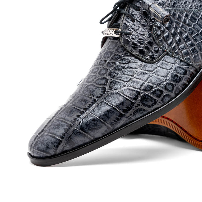Marco Di Milano Fitipaldi Rustic Gray Leather Shoes