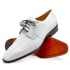 Marco Di Milano Fitipaldi  White Alligator Derby Shoe 2 FITIPALDI_ALLIGATOR_WHITE_7.5  - from alligatorwarehouse.com