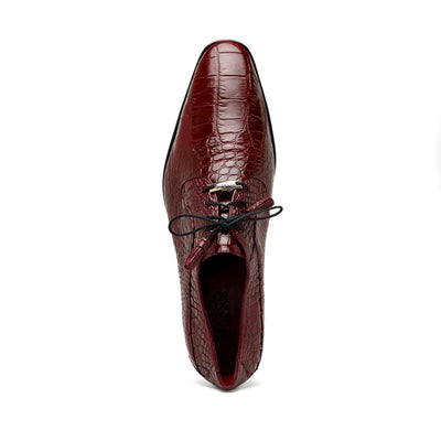 Marco Di Milano Fitipaldi Wine Alligator Derby Shoe 4 FITIPALDI_ALLIGATOR_WINE_7  - from alligatorwarehouse.com