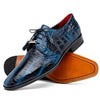 Marco Di Milano Fitipaldi Rustic Blue Alligator Derby Shoe 3 FITIPALDI_ALLIGATOR_RUSTIC BLUE_7  - from alligatorwarehouse.com