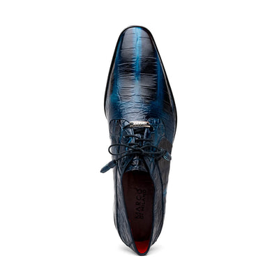 Marco Di Milano Fitipaldi Rustic Blue Alligator Derby Shoe 2 FITIPALDI_ALLIGATOR_RUSTIC BLUE_7  - from alligatorwarehouse.com