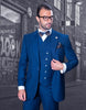 Statement Suit - Statement Italy Suit - Wool Suit - Statement Men's Outlet 100% Wool Suit - Unique Double Breasted Vest 6 PK-8410  - from alligatorwarehouse.com
