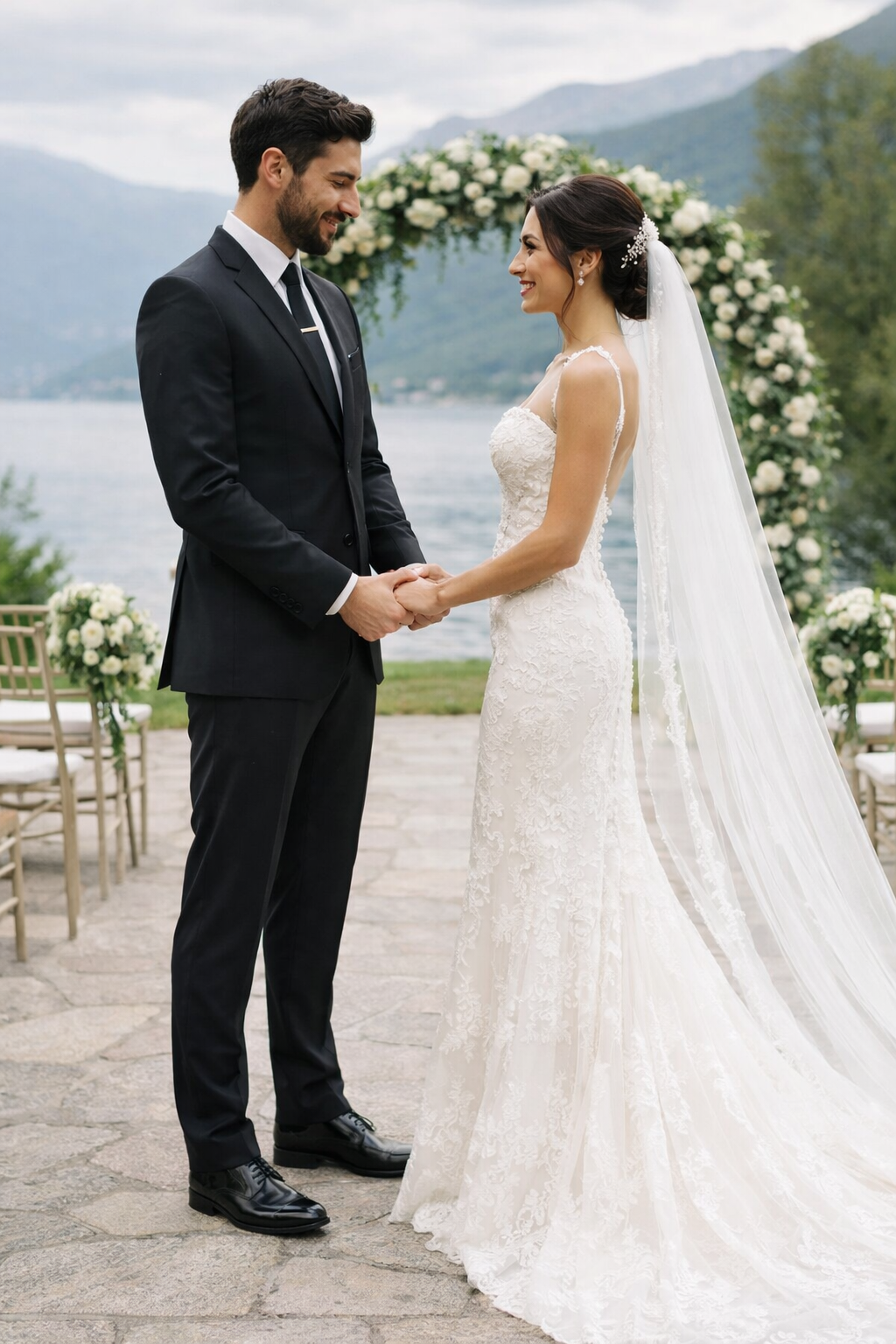 Galante Uomo Made in Italy Wool Black Suit