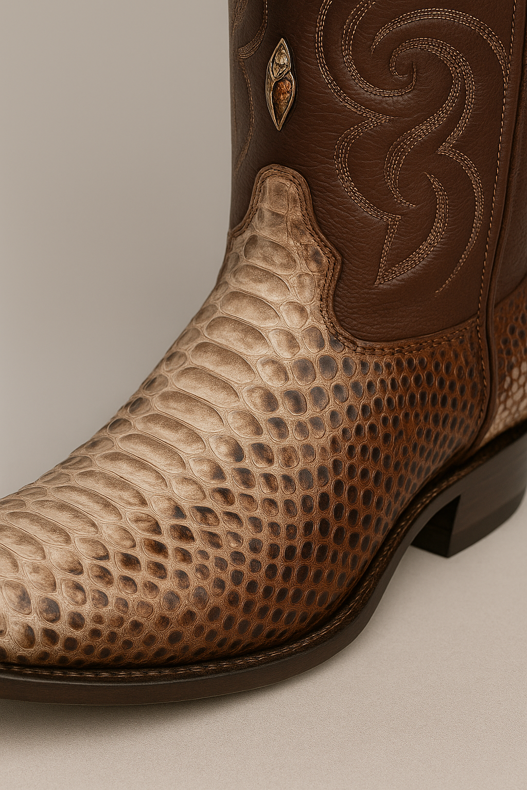 Men's Los Altos Python J-Toe Boots - Rustic