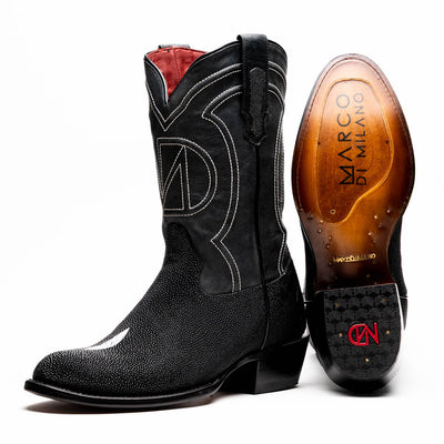 Marco Di Milano Georgia Stingray Round Toe Cowboy Boots 1   - from alligatorwarehouse.com