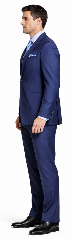 Giorgio Fiorelli Black and French Blue Two-Button Suit
