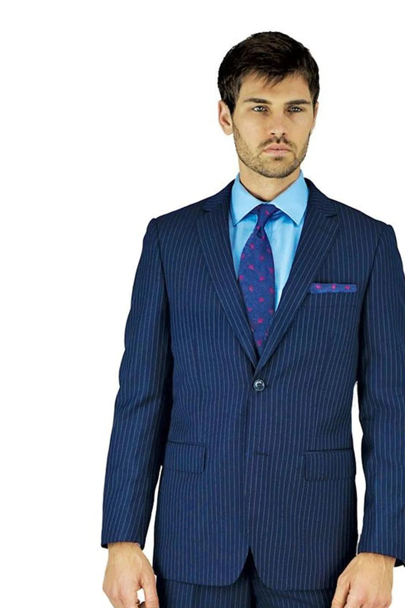Navy Stripe Suit (2-Piece Set)