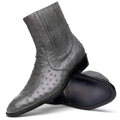 Marco Di Milano Giorgio Serpentine Gray Leather Luxury Shoe