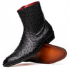Marco Di Milano Giorgio Black Ostrich Quill Dress Boots 2 GIORGIO_OSTRICH_BLACK_8  - from alligatorwarehouse.com