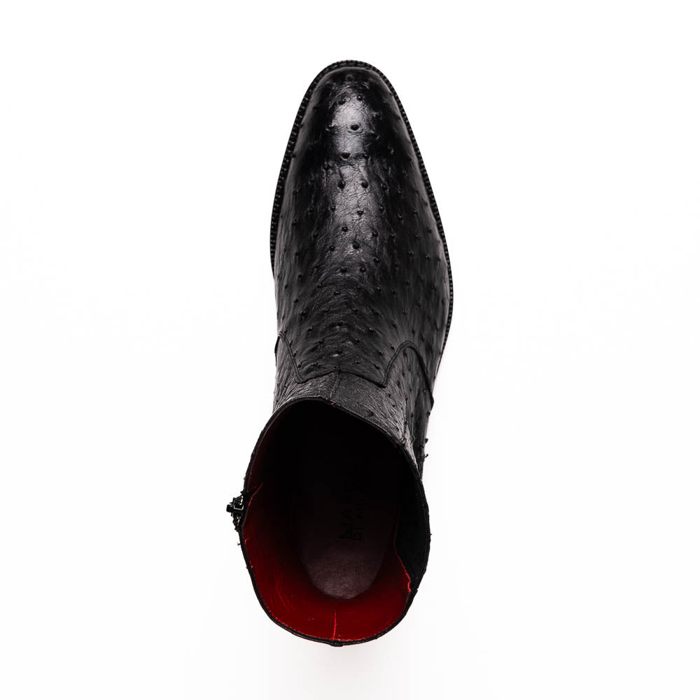 Marco Di Milano Giorgio Ostrich Quill Dress Boots Black