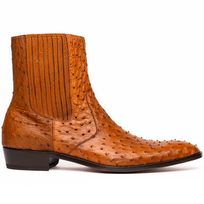 Marco Di Milano Giorgio Brandy Ostrich Quill Dress Boots 1 GIORGIO_OSTRICH_BRANDY_8  - from alligatorwarehouse.com