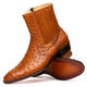 Marco Di Milano Giorgio Ostrich Quill Dress Boots Brandy