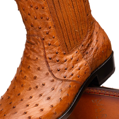 Marco Di Milano Giorgio Brandy Ostrich Quill Dress Boots 3 GIORGIO_OSTRICH_BRANDY_8  - from alligatorwarehouse.com
