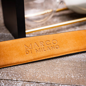 Marco Di Milano Giovanni Belt Black Leather Loafer