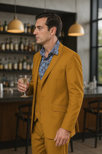 gold-suit-for-men-double-breasted-vest-peak-lapel-design