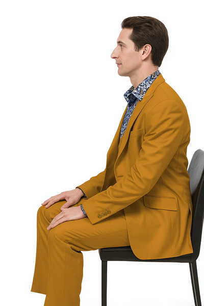 Luxury Gold Suit for Men – Double Breasted Vest & Peak Lapel Design 5   - from alligatorwarehouse.com