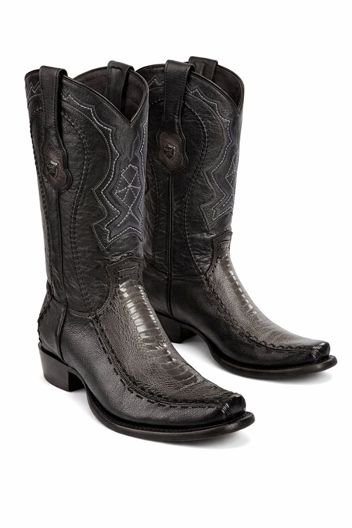 Men's Wild West Ostrich Leg with Deer Dubai Toe Boots 279F05