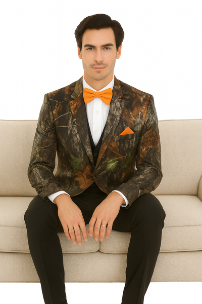 Western Tuxedo - Traje Para Hombre Novio - Cowboy Western Suit - Green and Brown Mix Pattern 8   - from alligatorwarehouse.com