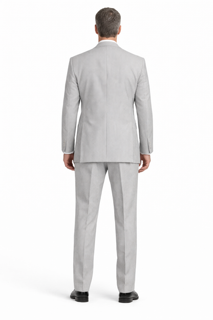 Mens 2 Button Modern Fit Seersucker Suit in Black