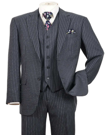 1920s Mens Suit - 1920s Mens Outfit - 1920s  costume  Bold Pinstripe Wide Suit in Grey 1 2B-3231  - from alligatorwarehouse.com