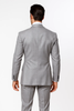 Suits With Baggy Pleated Pants - Wide Leg Pants 100% Wool - Classic Fit in Grey Color by Rossiman 5   - from alligatorwarehouse.com