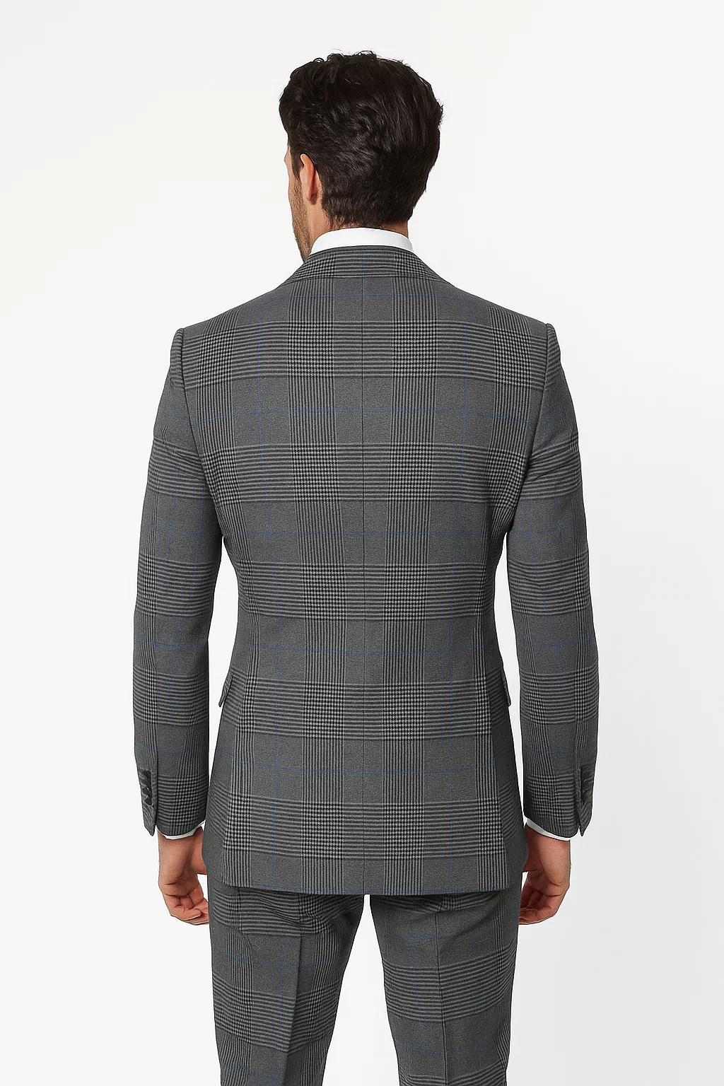 Suits With Baggy Pleated Pants - Wide Leg Pants 100% Wool - Classic Fit Gray Color by Rossiman 3   - from alligatorwarehouse.com