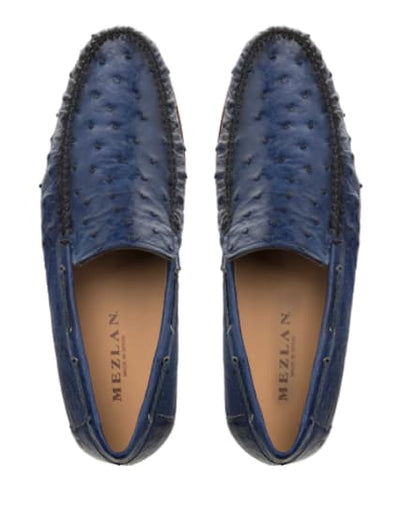 Genuine Ostrich Moccasin Slip On Jeans  By Mezlan Made In Spain Brand 4   - from alligatorwarehouse.com