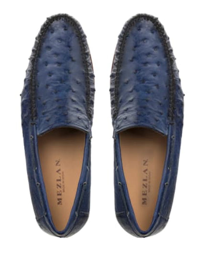 Genuine Ostrich Moccasin Slip On Jeans  By Mezlan Made In Spain Brand