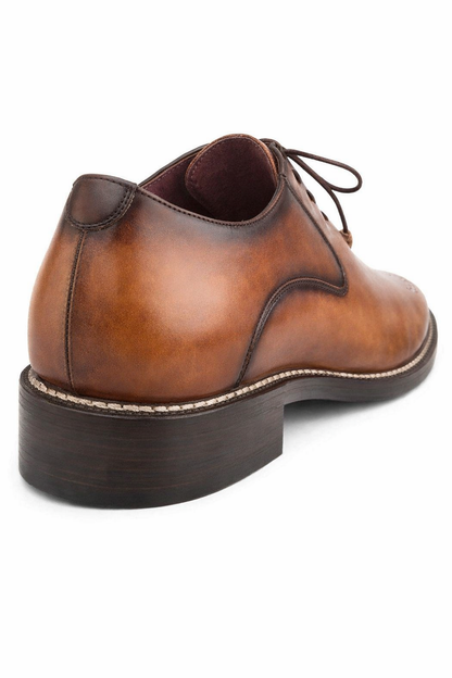 Mezlan Coventry Cognac Italian Calfskin Leather Oxford