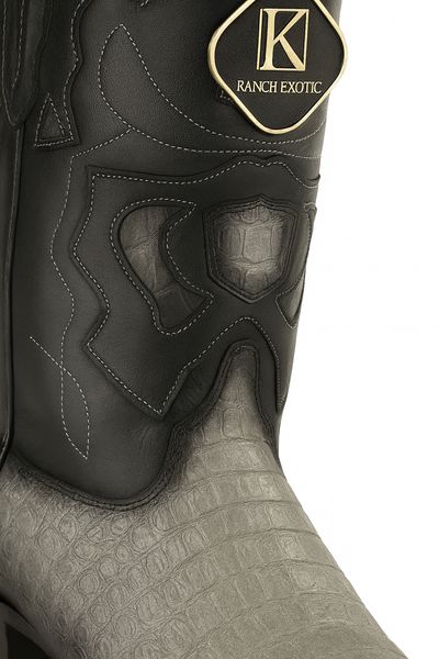 King Exotic Men's Caiman Belly Snip Toe Boots 37 -01  - from alligatorwarehouse.com