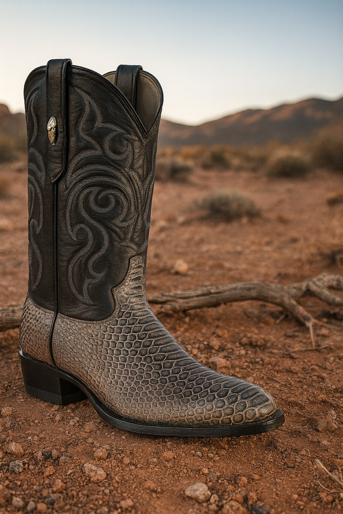 Men's Los Altos Python J-Toe Boots - Rustic