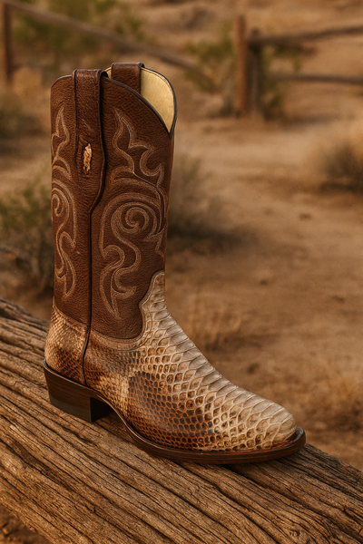 Men's Los Altos Python J-Toe Boots - Rustic 28 LAB-995788-060  - from alligatorwarehouse.com