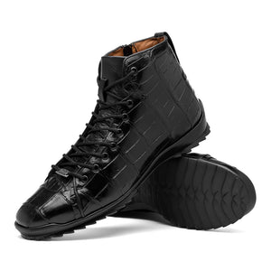 Marco Di Milano Hermond Alligator Boots Black