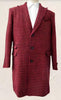 Houndstooth Overcoat - Houndstooth Topcoat - Houndstooth Checker Car Coat Red 11   - from alligatorwarehouse.com