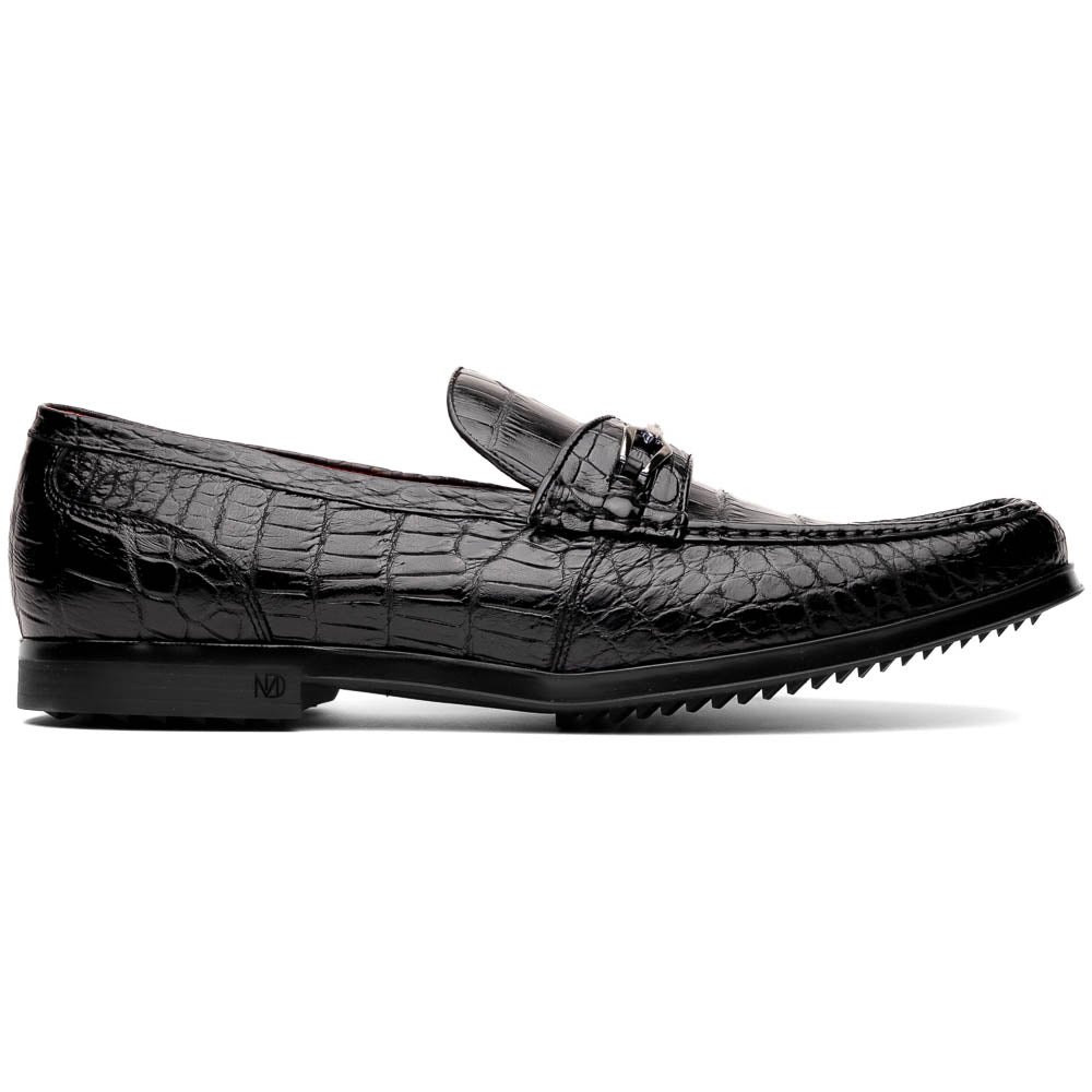 Marco Di Milano Hugo Alligator Bit Loafers Black