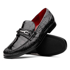 Marco Di Milano Hugo Alligator Bit Loafers Black