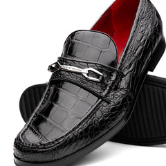 Marco Di Milano Hugo Alligator Bit Loafers Black