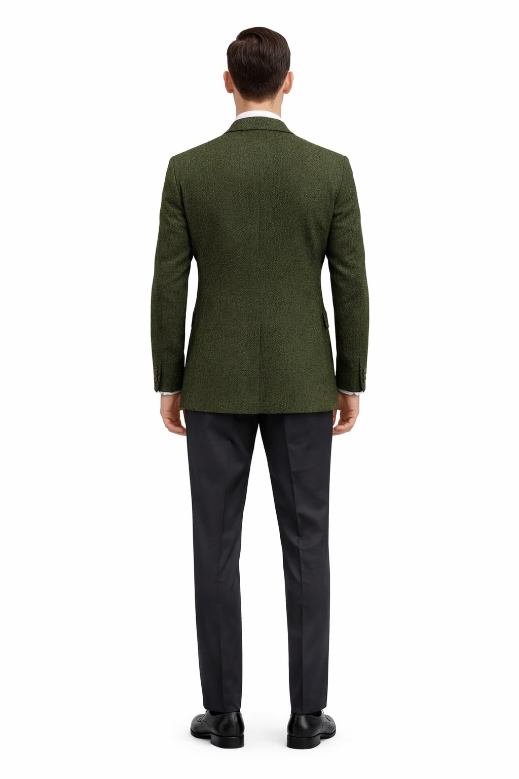 Mens Dark Green Winter Blazer - Hunter Sport Coat jacket Modern Fit 2 Buttons Style Notch