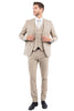 Men's One Button Vested Slim Fit Business & Wedding Suit in Tan 2 V9-1059  - from alligatorwarehouse.com