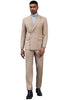Men's Designer Stacy Adams Classic Double Breasted Suit in Tan 2 SMD282H1-07-34R  - from alligatorwarehouse.com
