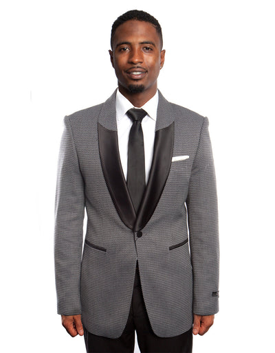 Mens Grey Half Shawl Dinner Jacket Tuxedo 1 3P-5179  - from alligatorwarehouse.com