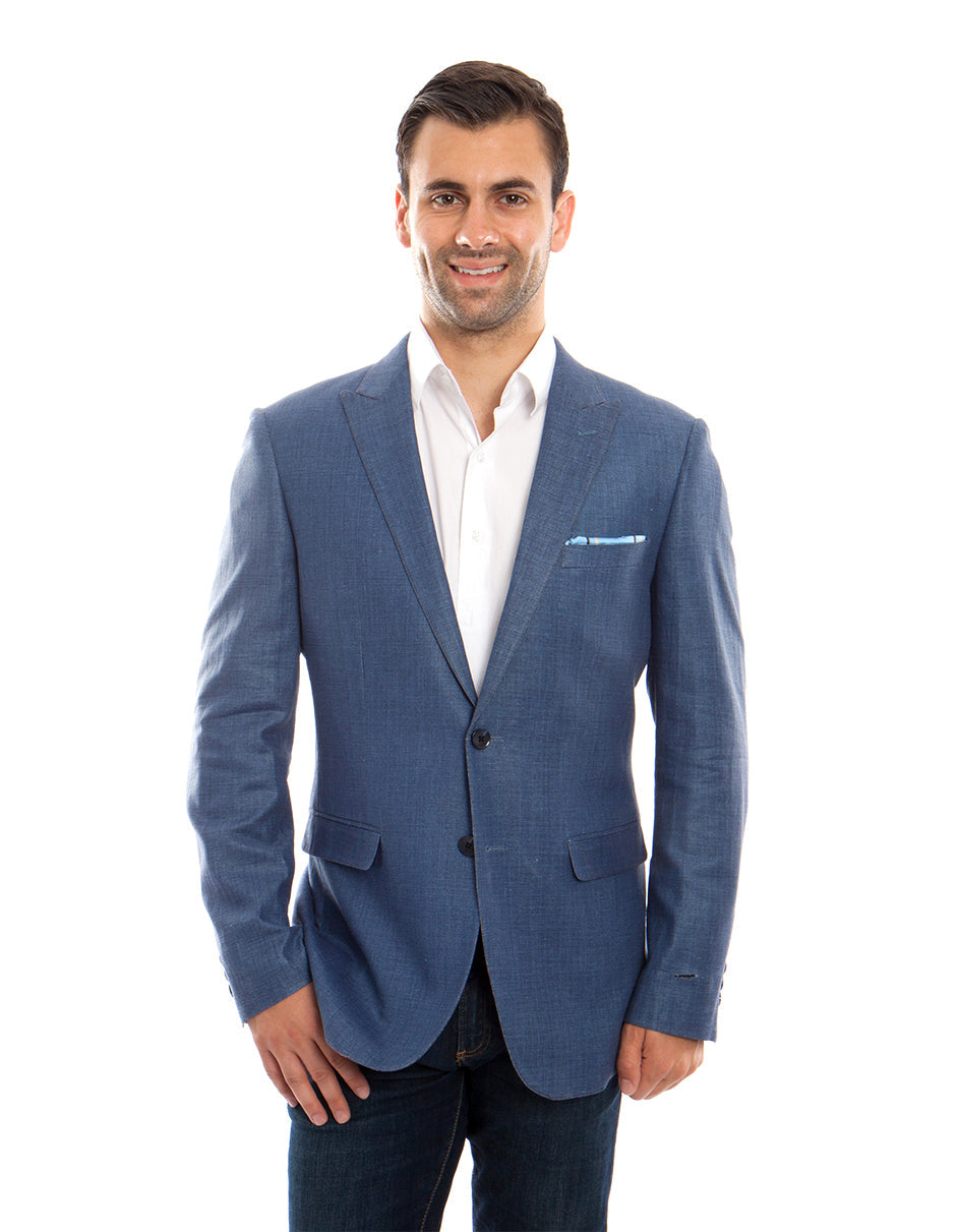 Blue Peak Linen Blazer 1 EB-9461  - from alligatorwarehouse.com