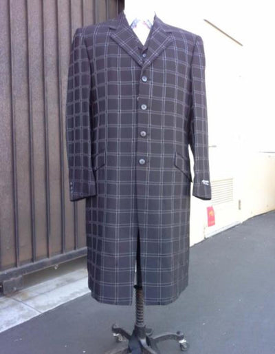 Men's Windowpane Pattern Black Suit 1 SKU#Ilcanto  - from alligatorwarehouse.com