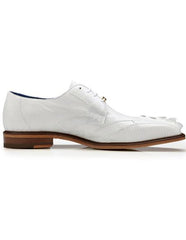 Belvedere Leather Lining Crocodile Boots White