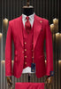 Rossiman Men's Red Suit – Stylish 1-Button Peak Lapel Jacket & Double-Breasted Vest 2 SKU#58170  - from alligatorwarehouse.com