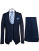 Rossiman Men’s Formal Blue Suit – Slim Fit Design with Vest and Trousers 2 SKU#58654  - from alligatorwarehouse.com