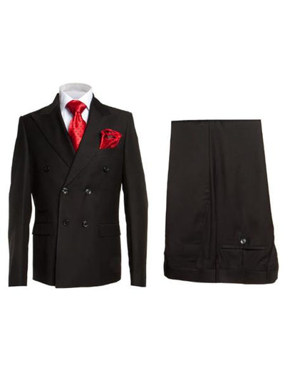 Rossiman Men’s Formal Black Slim Fit Suit – 3-Piece with Stylish Vest & Trousers 2 SKU#58657  - from alligatorwarehouse.com